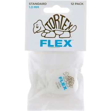 Dunlop 428P100 Tortex Flex Standard Plectrum 1.00mm 12-Pack