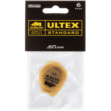 Dunlop 421P60 Ultex Standard Plectrum 0.60mm 6-Pack