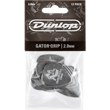Dunlop 417P200 Gator Grip Plectrum 2.00mm 12-Pack