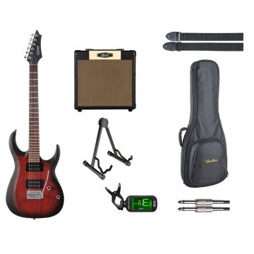 Cort Startersset Elektrische Gitaar (Cherry) HARDROCK 