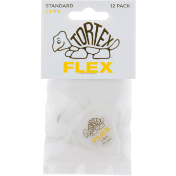 Dunlop 428P73 Tortex Flex Standard Plectrum 0.73mm 12-Pack