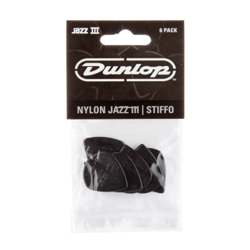Dunlop 47P3S Jazz III Stiffo Plectrum 6-Pack