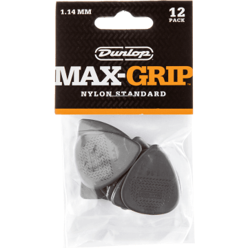 Dunlop 449P114 Max Grip Plectrum 1.14mm 12-Pack