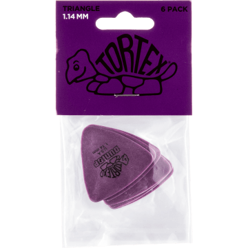 Dunlop 431P114 Tortex Triangle Plectrum 1.14mm 6-Pack