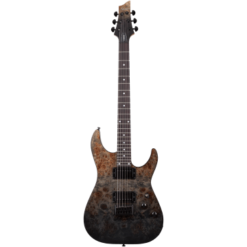 Schecter C-1 Standard Black Fade Burst Burl