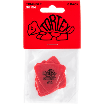 Dunlop 431P50 Tortex Triangle Plectrum 0.50mm 6-Pack