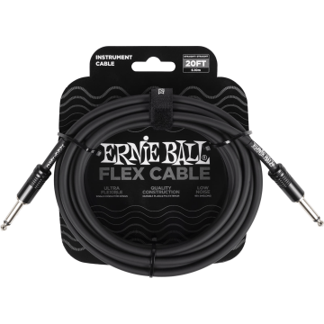 Ernie Ball 6435 Flex Cable 6 meter instrumentkabel zwart