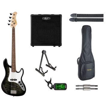 Cort Startersset Elektrische Basgitaar (Black)