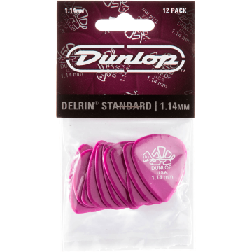 Dunlop 41P114 Delrin Plectrum 1.14mm 12-Pack