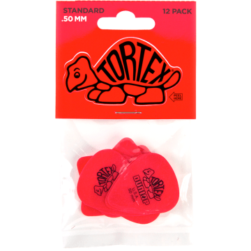 Dunlop Tortex Standard .50 Plectrum 12-Pack rood