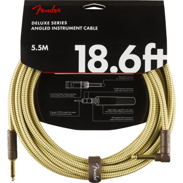 Fender Instrumentkabel Deluxe Tweed, Jack-Jack Haaks, 5.5m