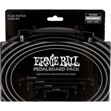 Ernie Ball EEB 6462 Flex patch cables Pedalboard pack, Zwart