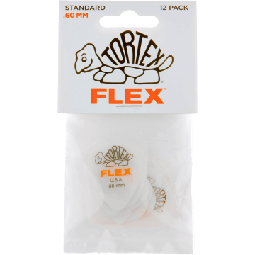 Dunlop 428P60 Tortex Flex Standard Plectrum 0.60mm 12-Pack