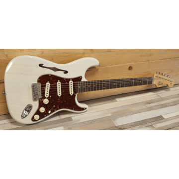 Fender Custom Shop Postmodern Thinline Strat Journeyman Relic, Aged White Blonde