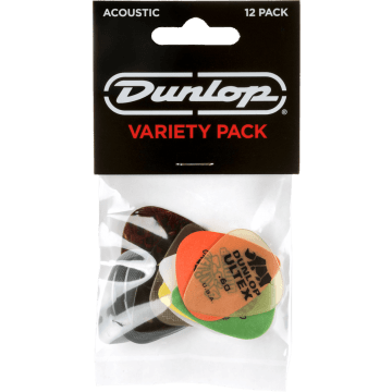 Dunlop PVP112 Acoustic Variety Plectrum 12-Pack